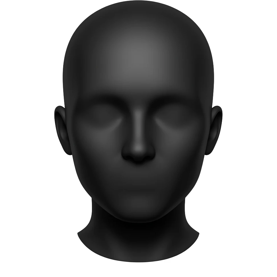 Black faceless head emoji