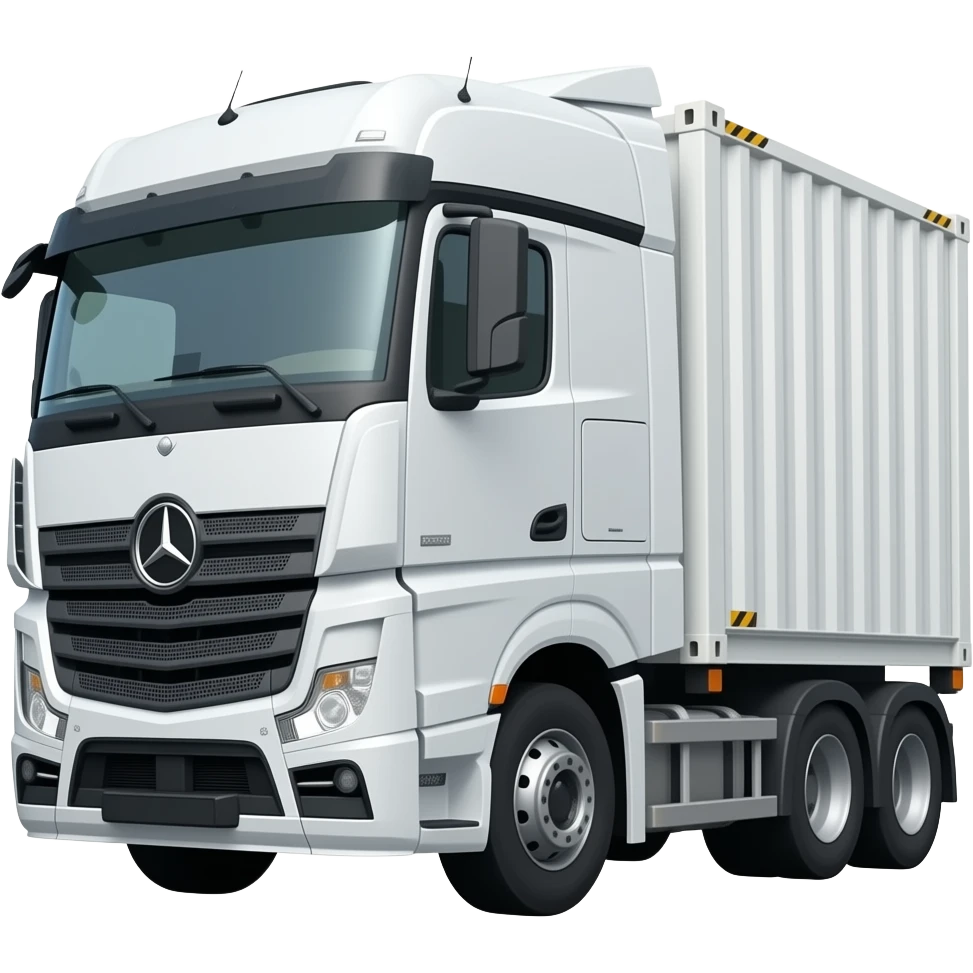 Container truck side view mercedes benz lp 608 emoji