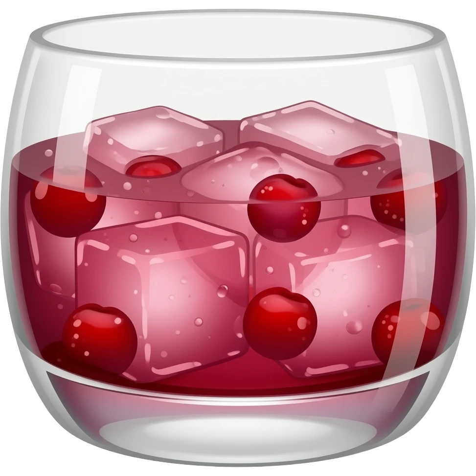 Vodka cranberry in a glass emoji