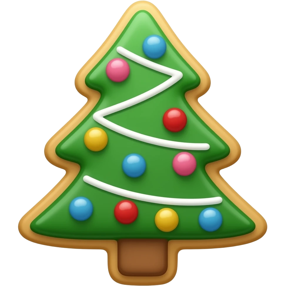 christmass tree cookie emoji