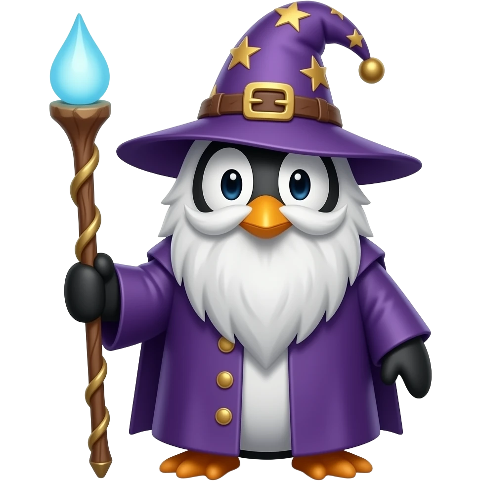 Penguin Wizard emoji