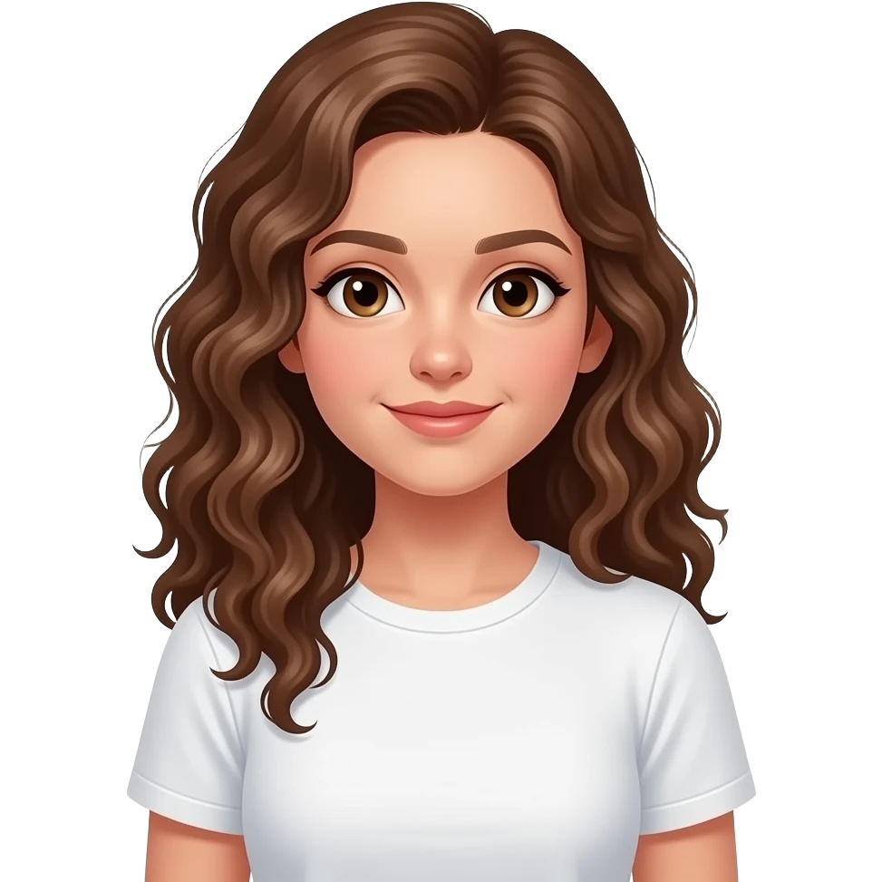 Chica tés blanca mitad pelo chino y la otra lacio emoji