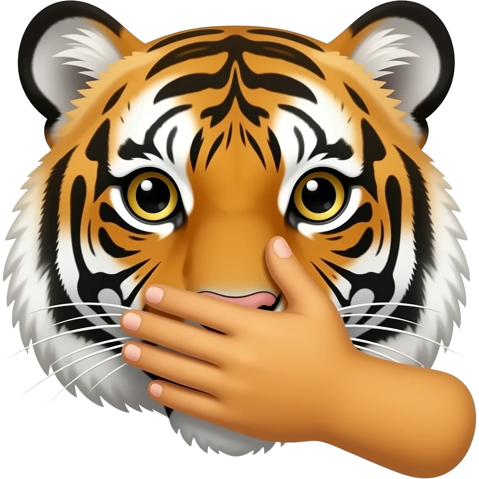 TİGER EMOJİ × BE QUİET EMOJİ emoji