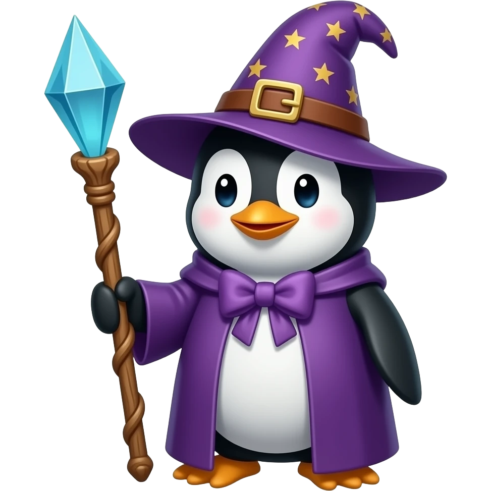 Penguin Wizard emoji
