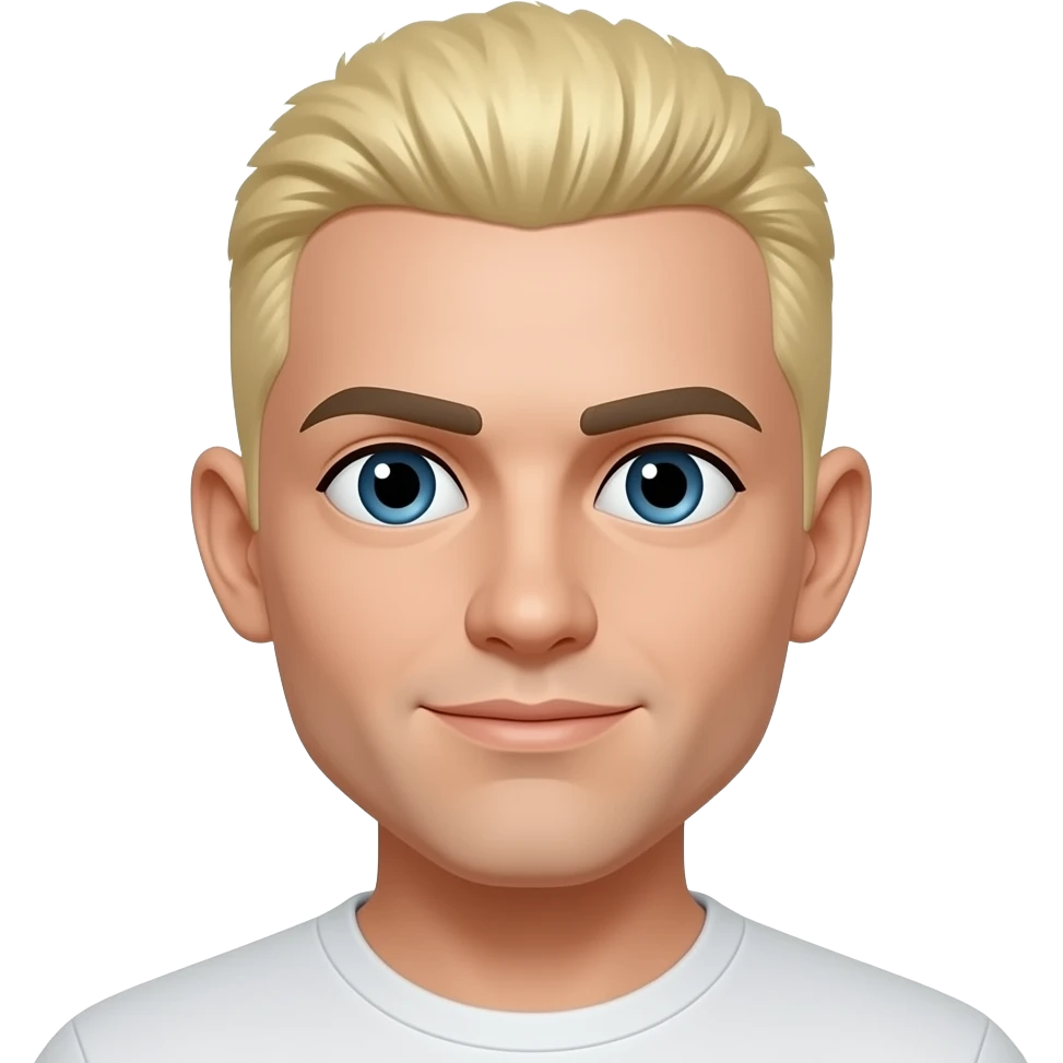 blonde buzzcut hair emoji