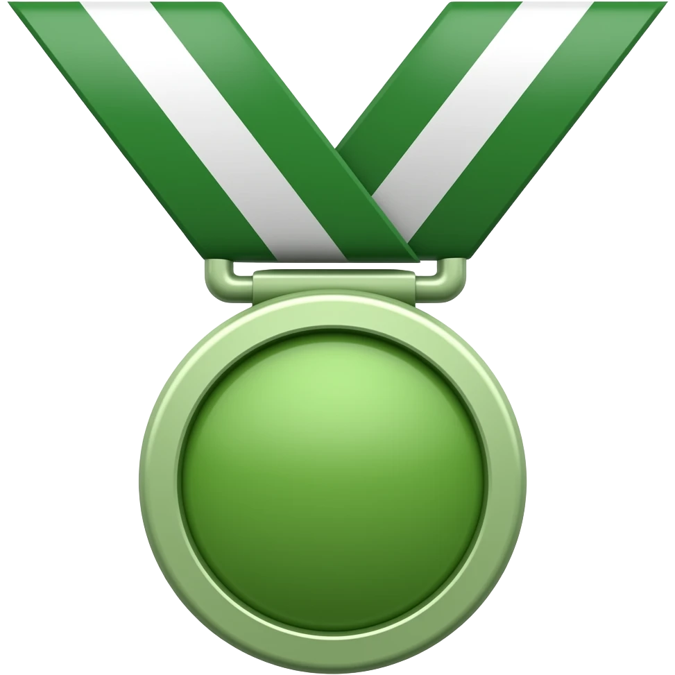 green medal emoji