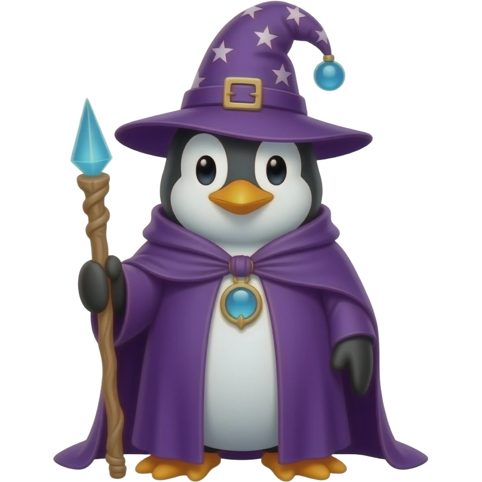 Penguin Wizard emoji