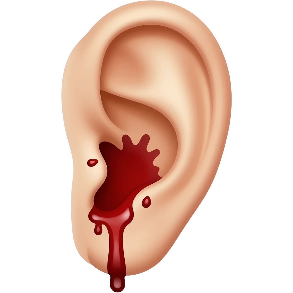 A ear bleeding emoji