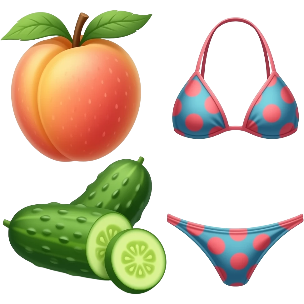 🍑👙🥒 emoji