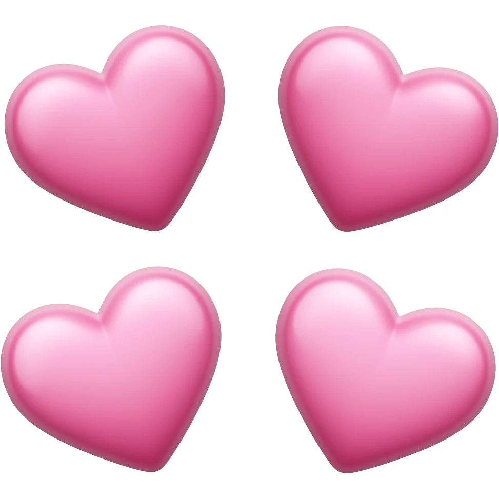 Three pink small heart emoji
