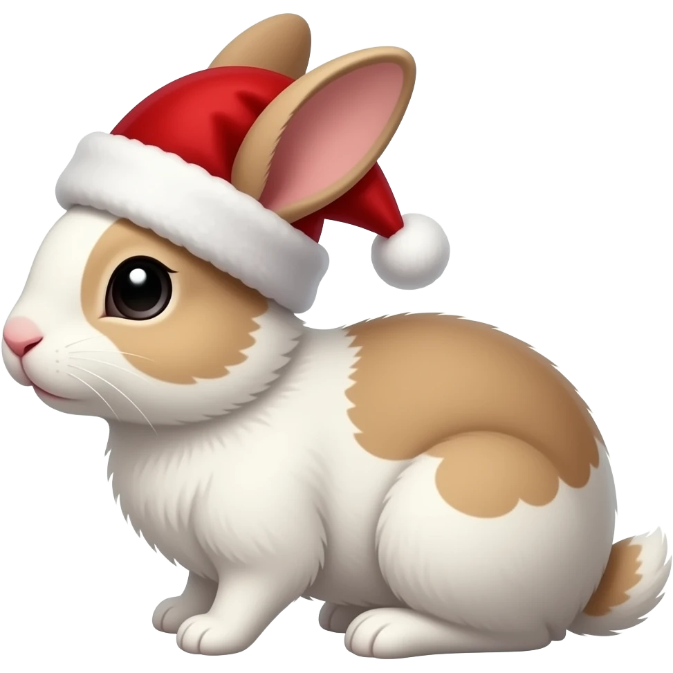 Conejo con gorro de navidad emoji