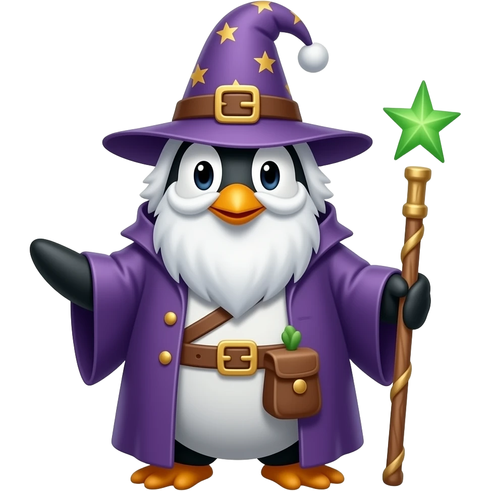 Penguin Wizard emoji
