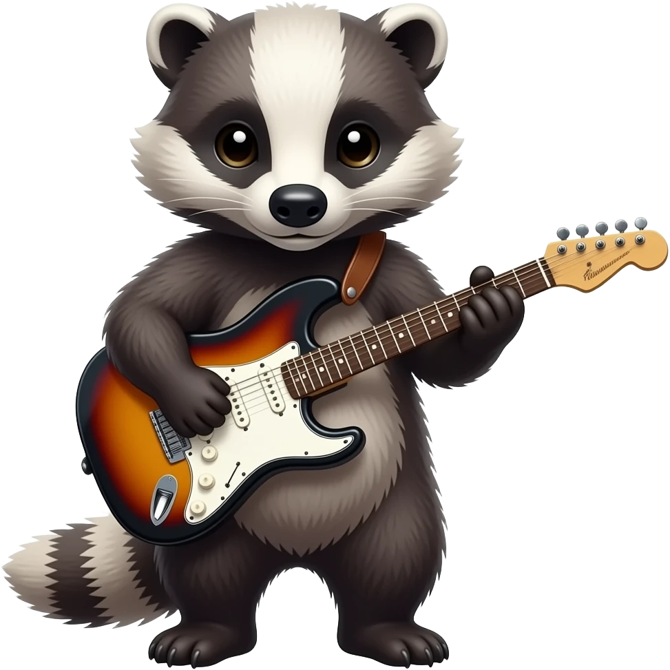 badger with guitar emoji