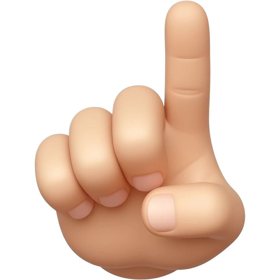 Front side pointing hand emoji