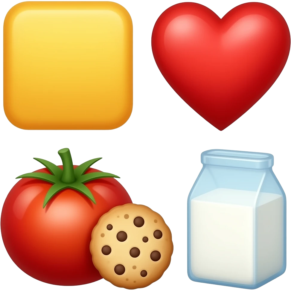 🟨🟧🟪💓🍅🍪🥛 emoji
