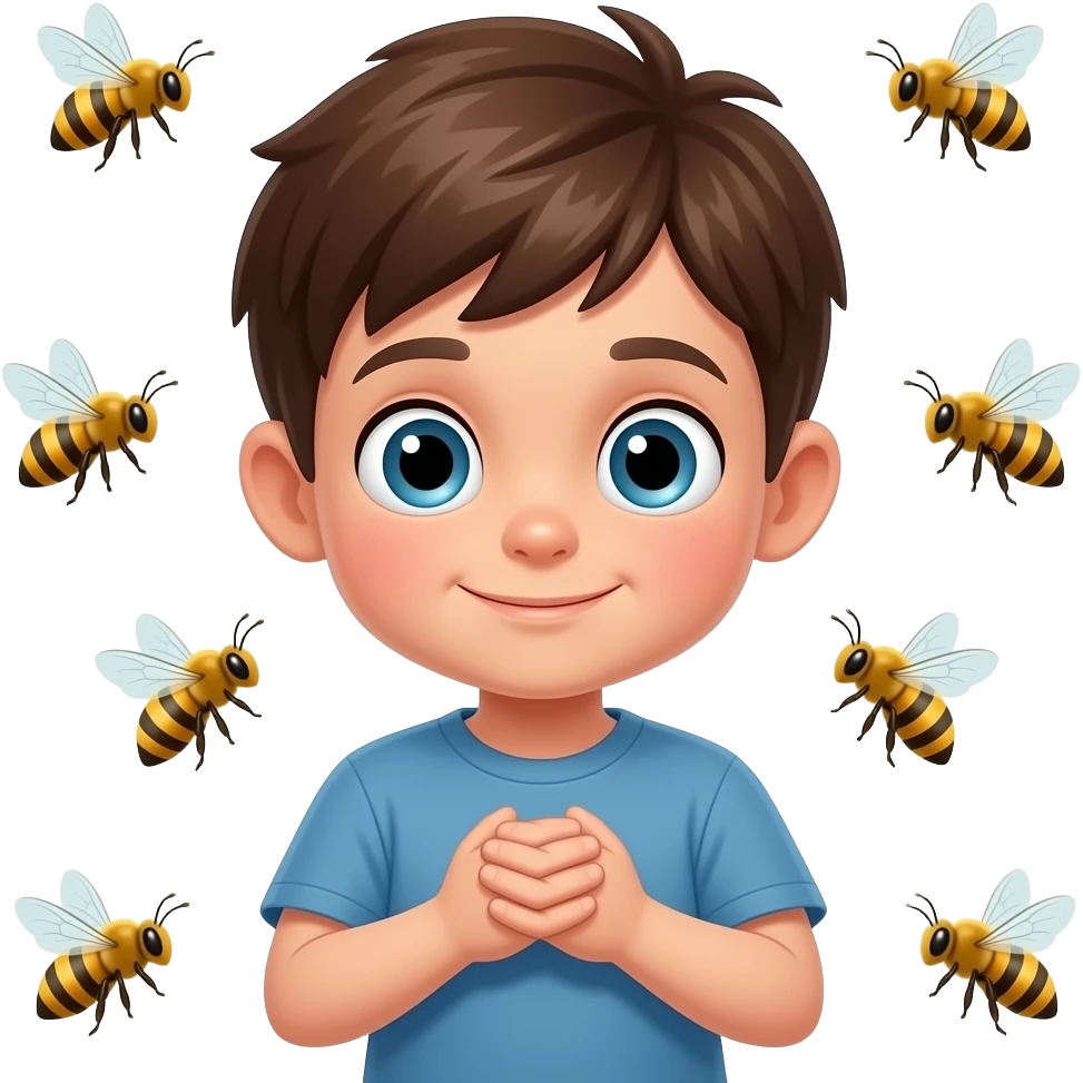 فتى  يخاف  نحل emoji