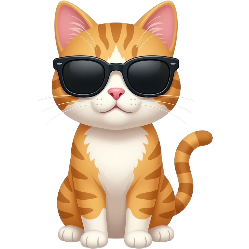 Cat wearing sunglasses emoji