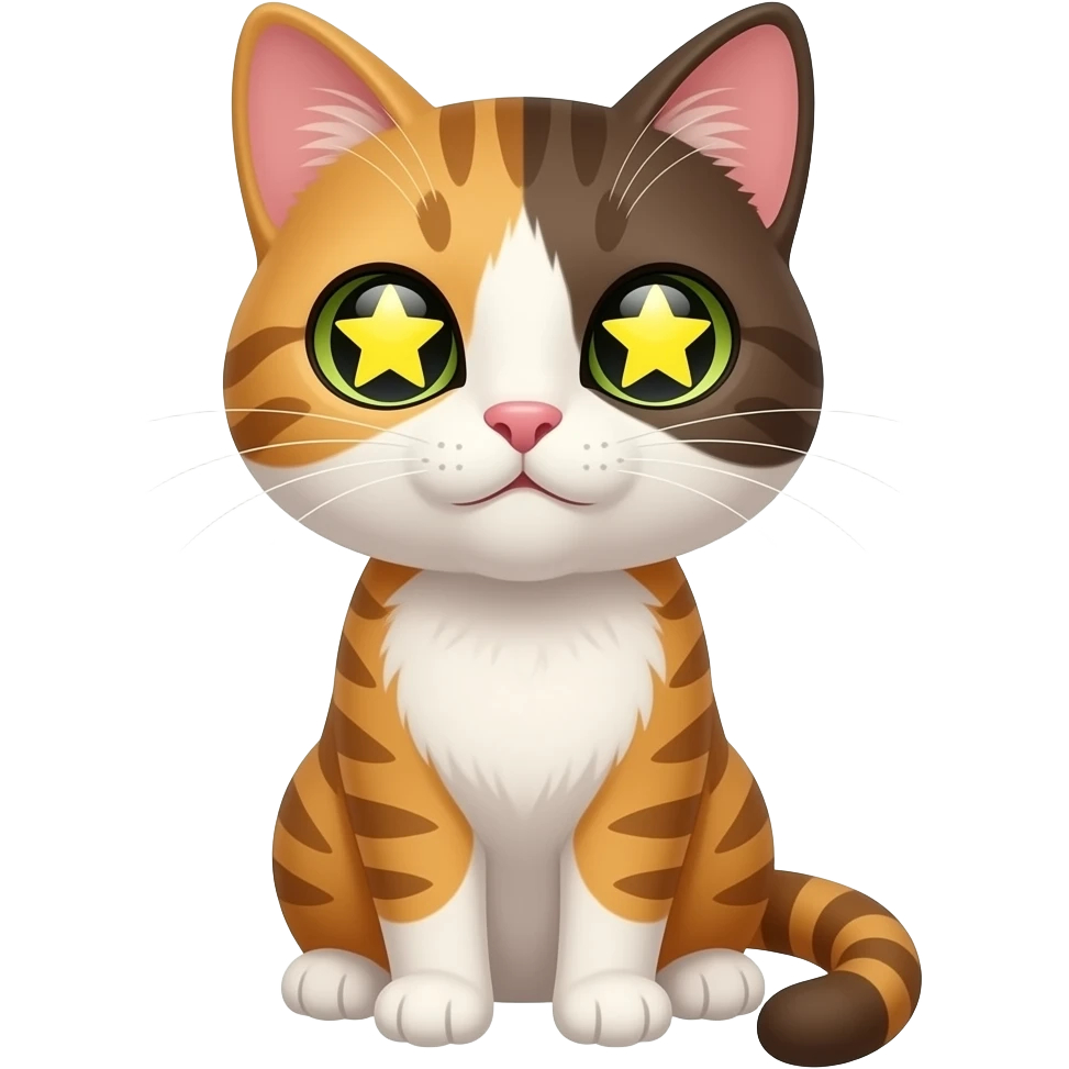Gato con ojos de estrellas emoji