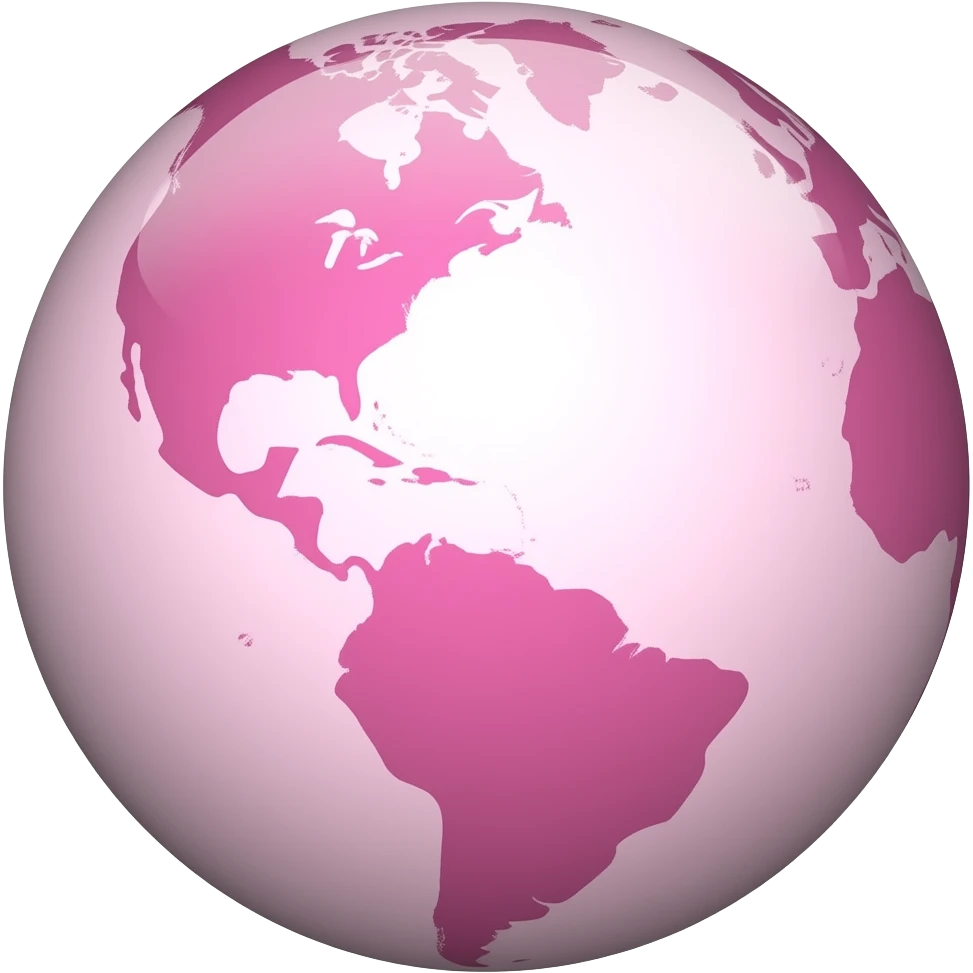 pink globe emoji