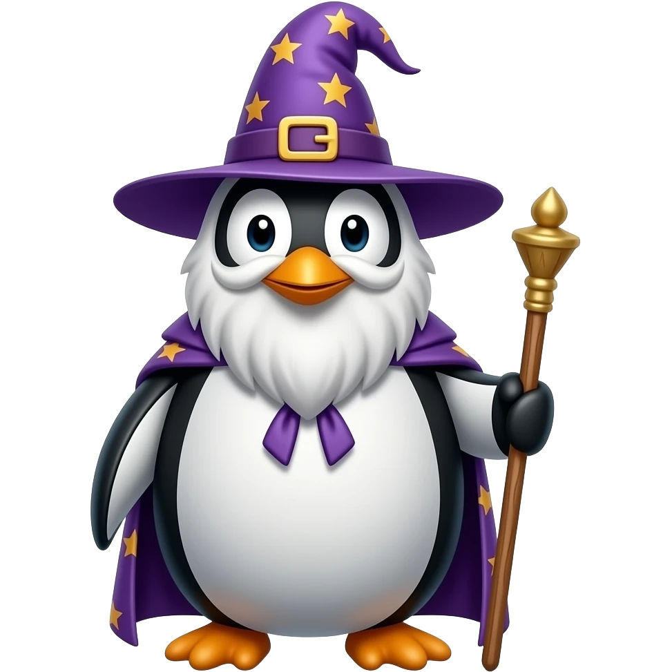 Penguin Wizard emoji