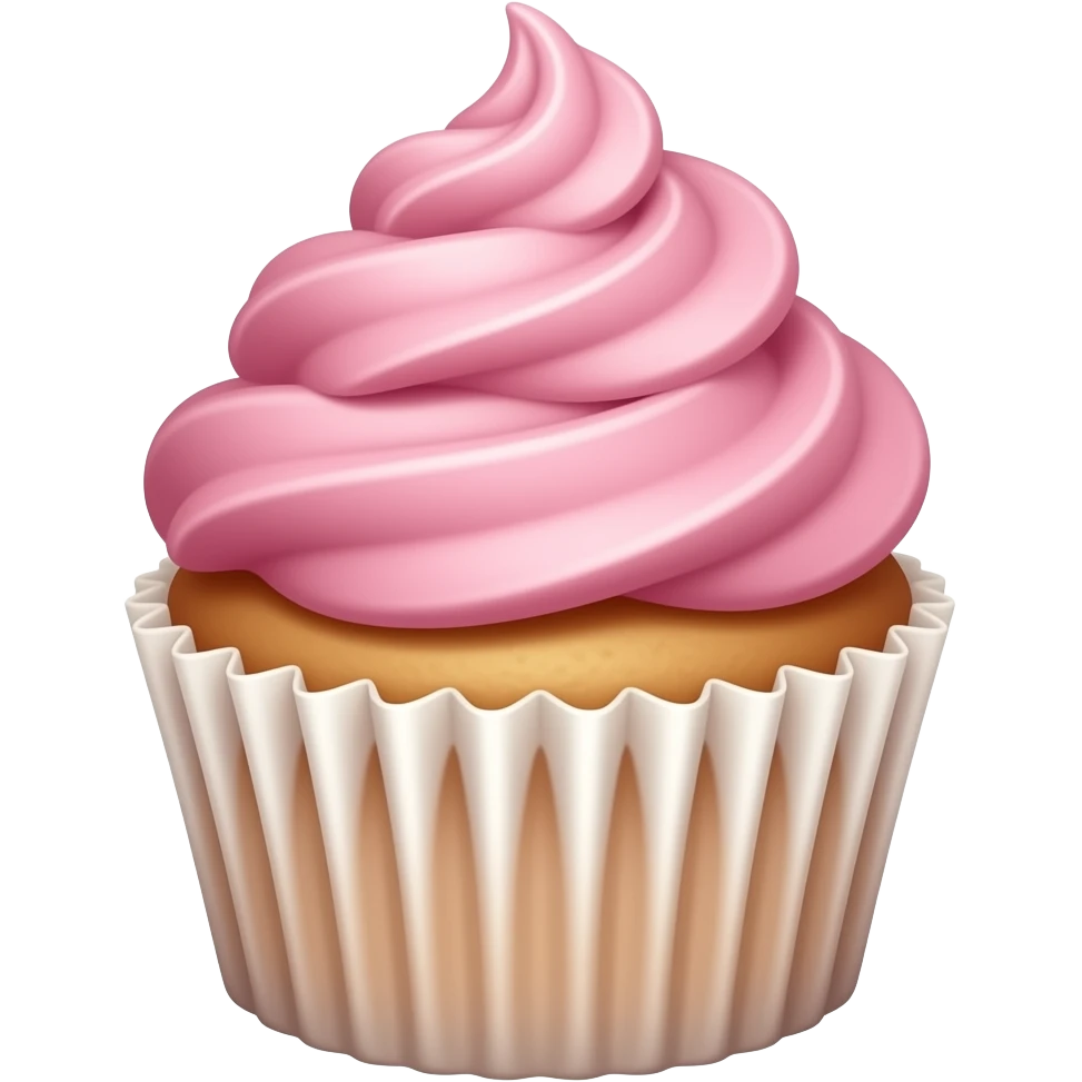 Cupcake with pink icing emoji