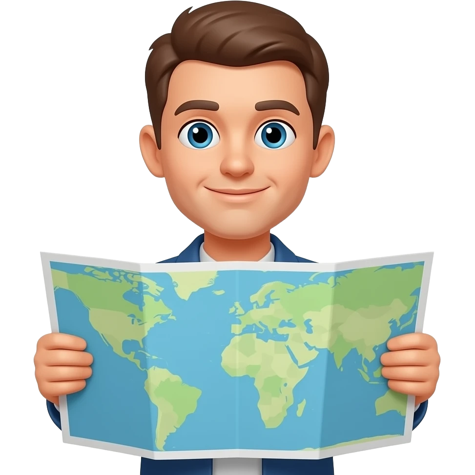 I hold a paper map emoji