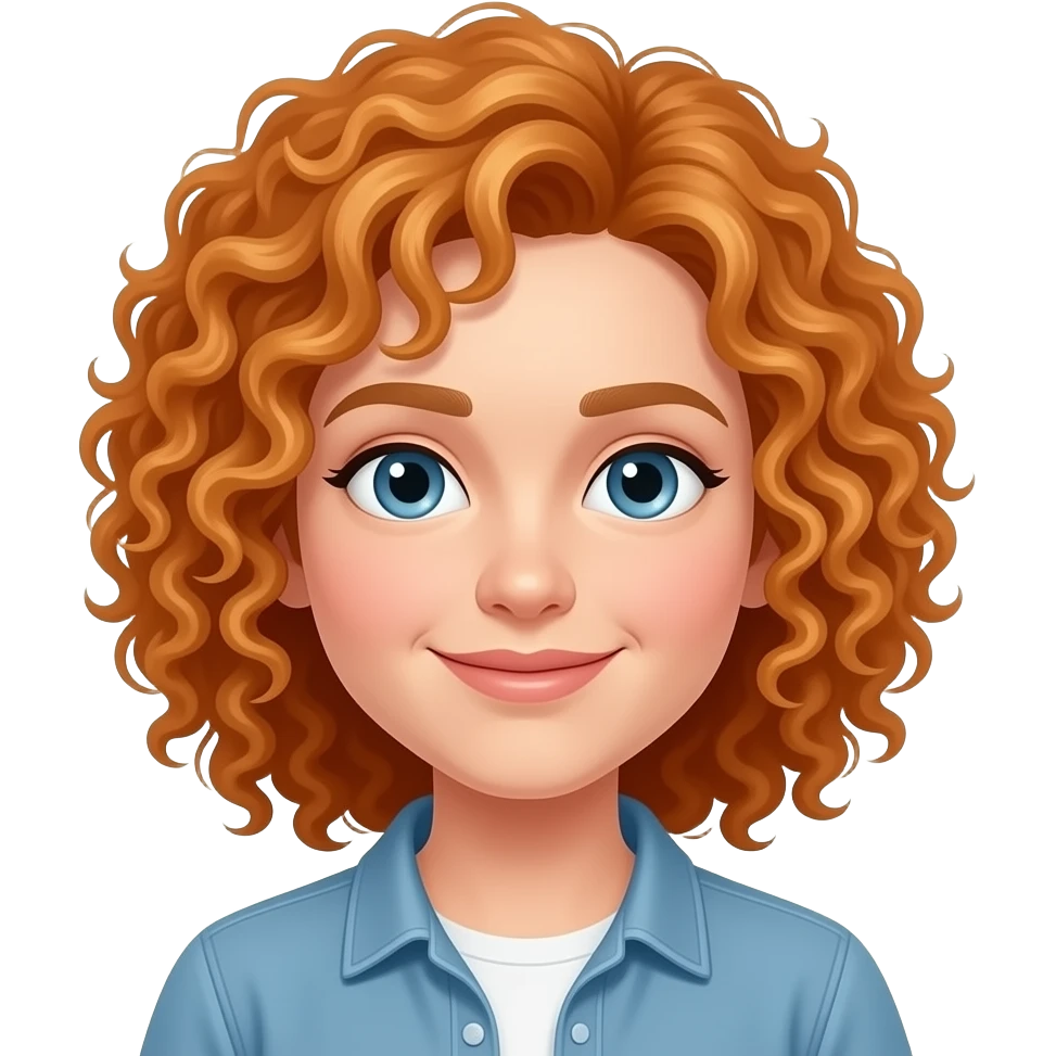 ginger curly emoji