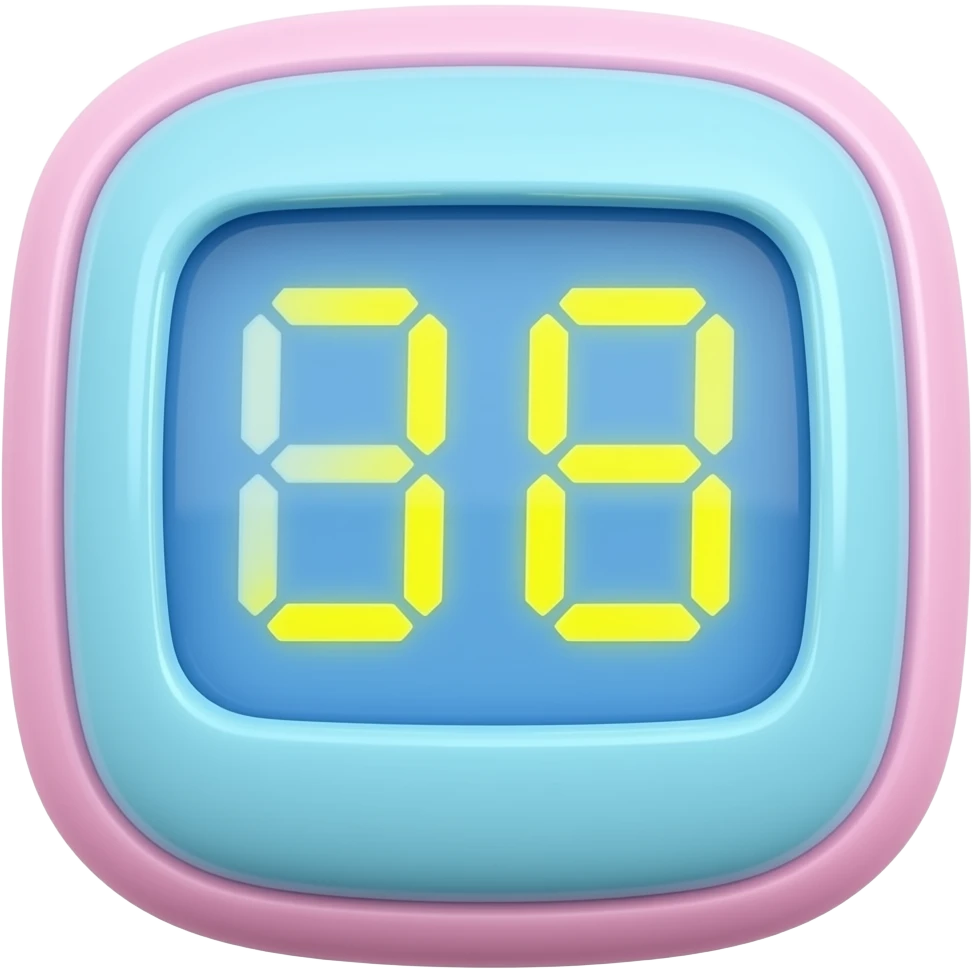 blue yellow Timer (for treatment) inspired by Barbie colour pallete emoji