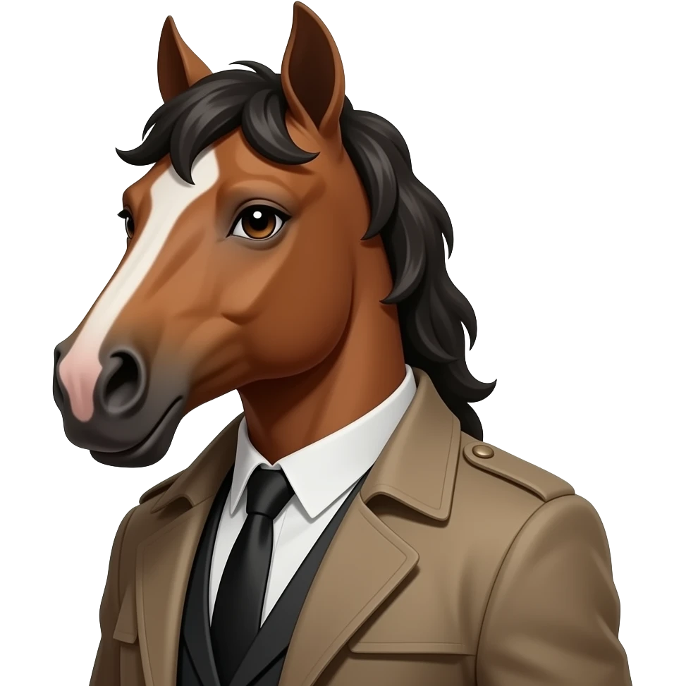 Sexy horse-man chav-lad in a coat - emoji emoji
