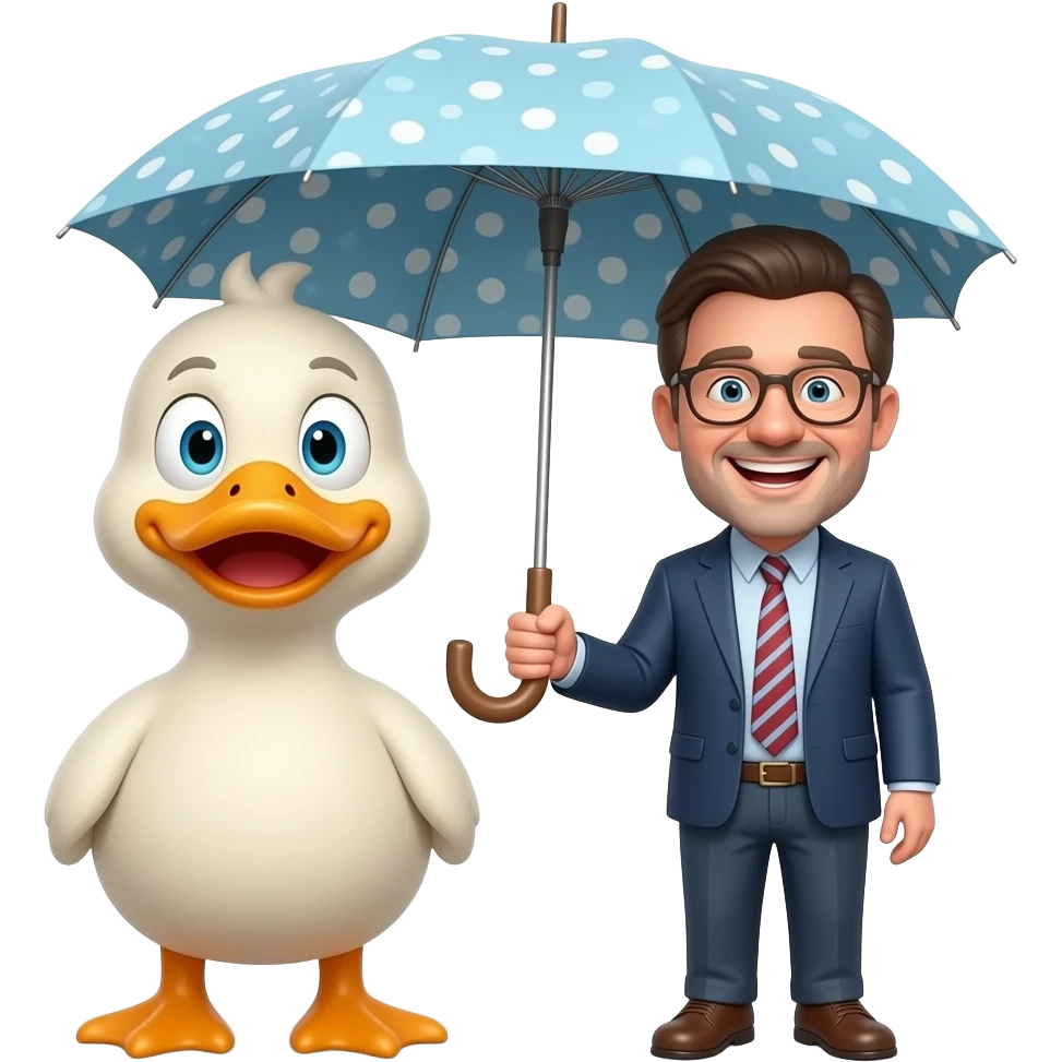 ugly bug flying to him again and falls into the mud after sneezing the umbrella in the pool is upside down an ugly duck is in the umbrella and is laughing at my uncle letter u emoji