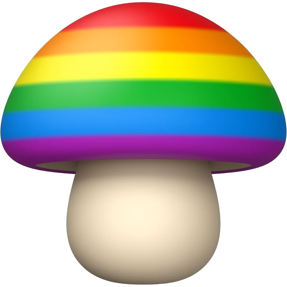 rainbow mushroom emoji