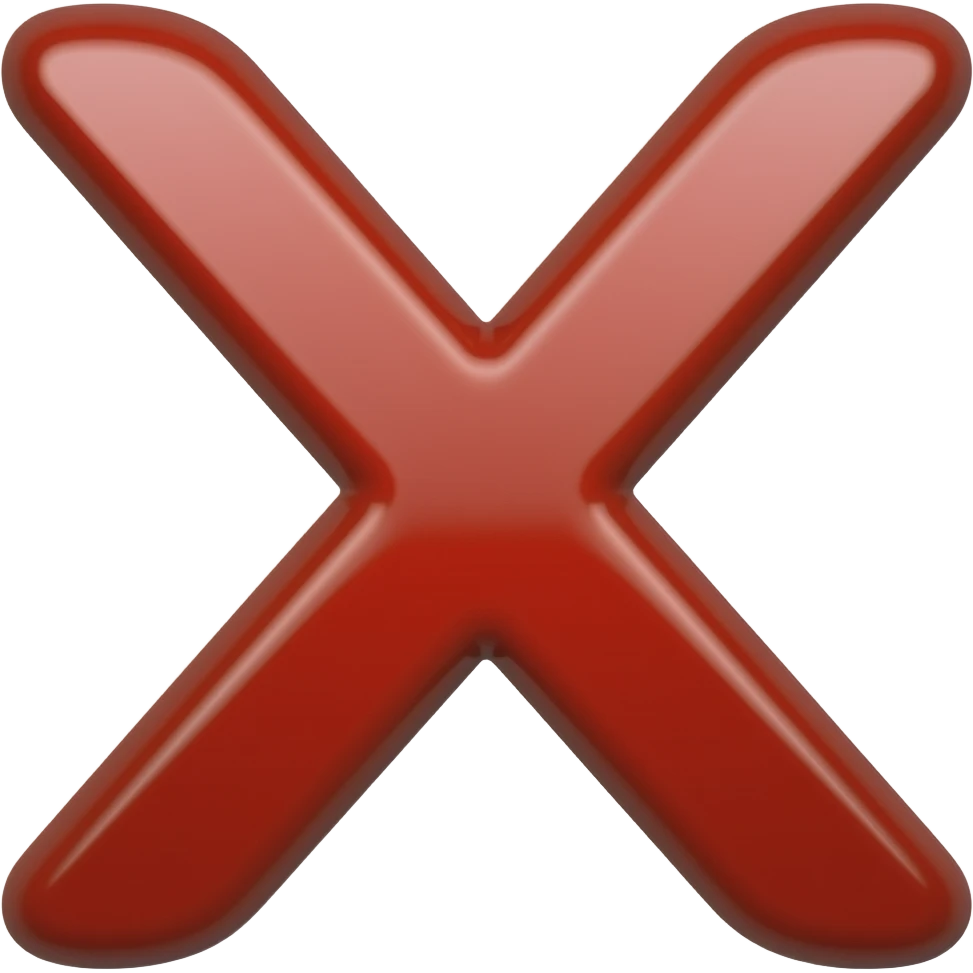 error x red emoji