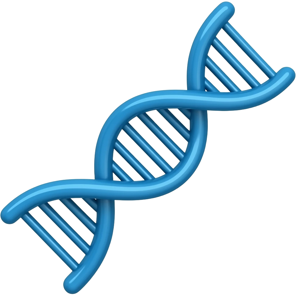 DNA bright blue emoji