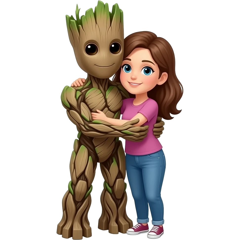 Mommy hugs Groot emoji