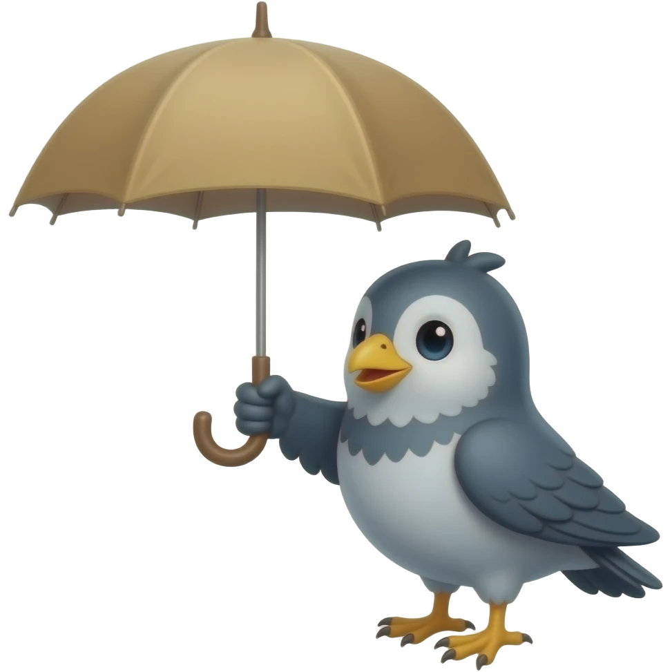Umbrella bird emoji