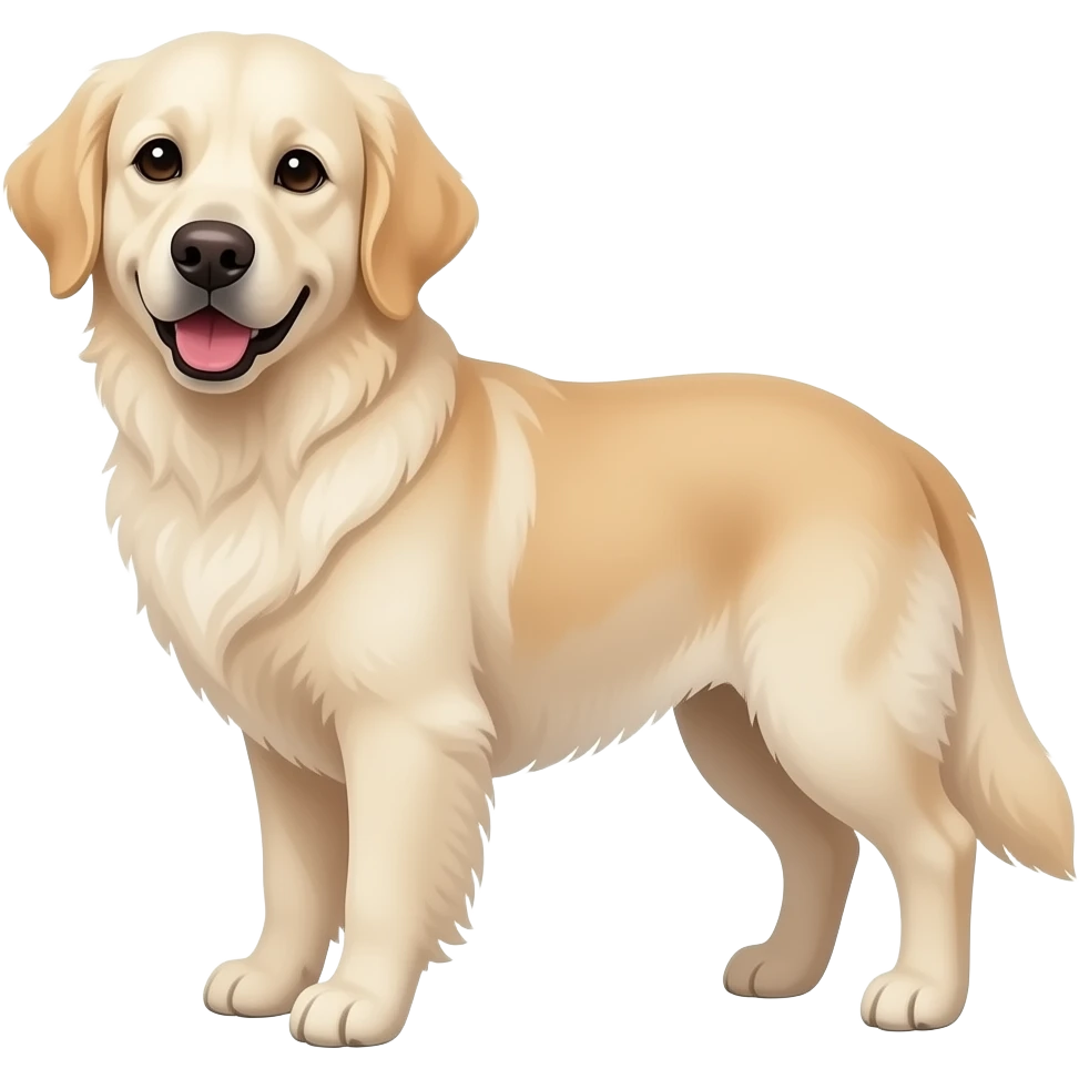 white english cream golden retriever emoji