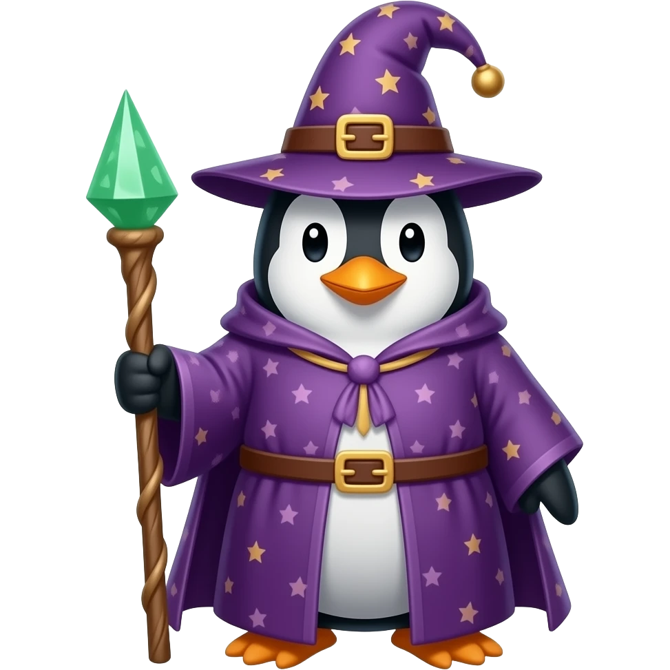 Penguin Wizard emoji