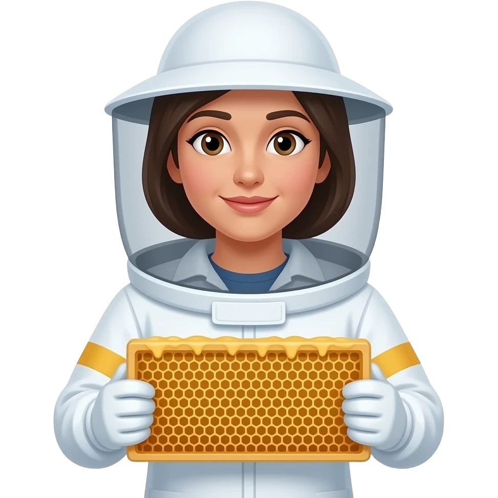 beekeeper woman with a honeycomb emoji
