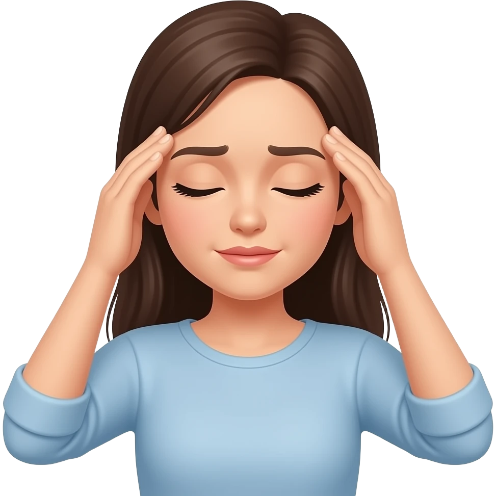 MUJER CON DOLOR DE CABEZA emoji