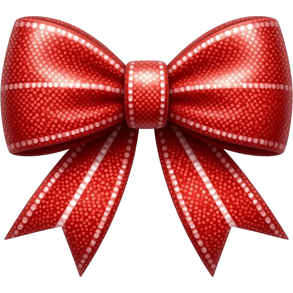 Red glitter bow emoji