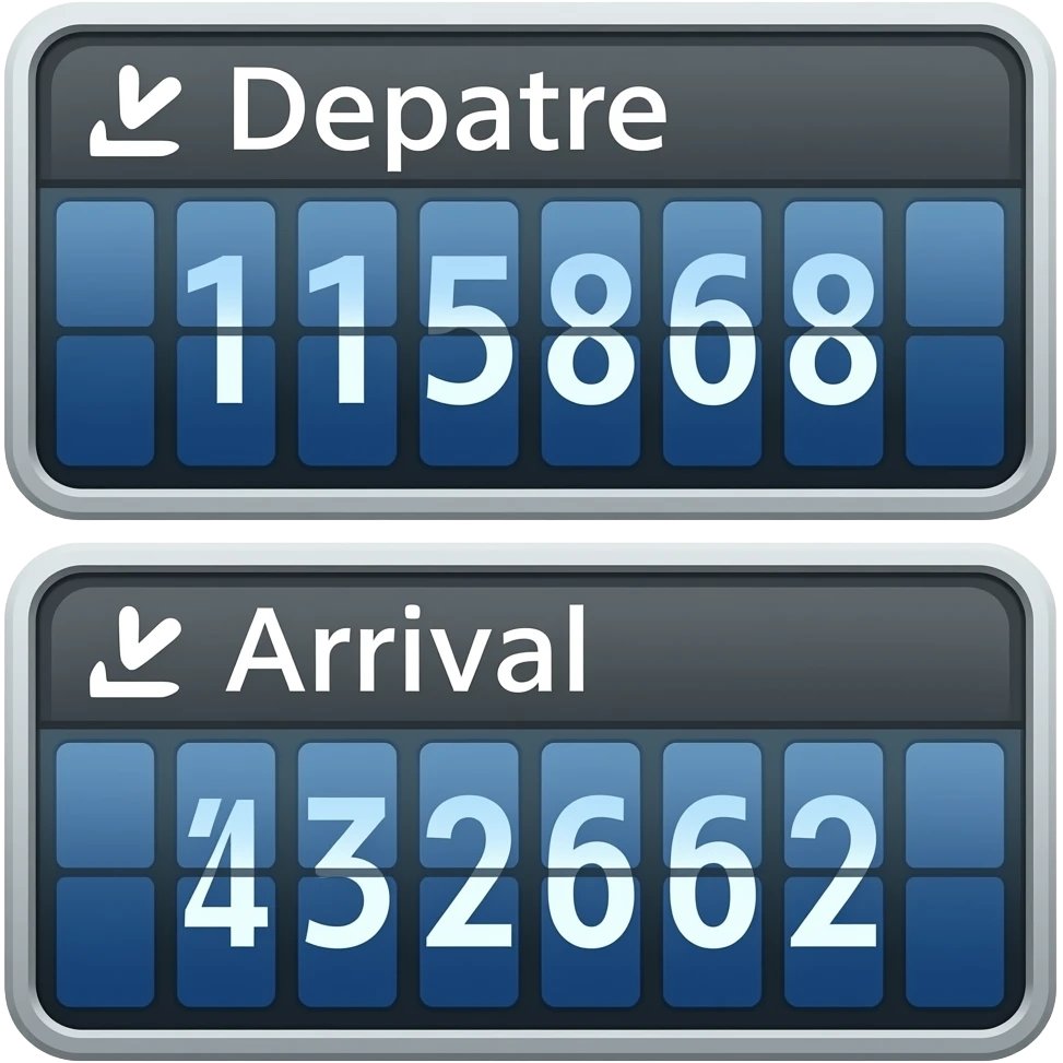 departure/arrival screens emoji