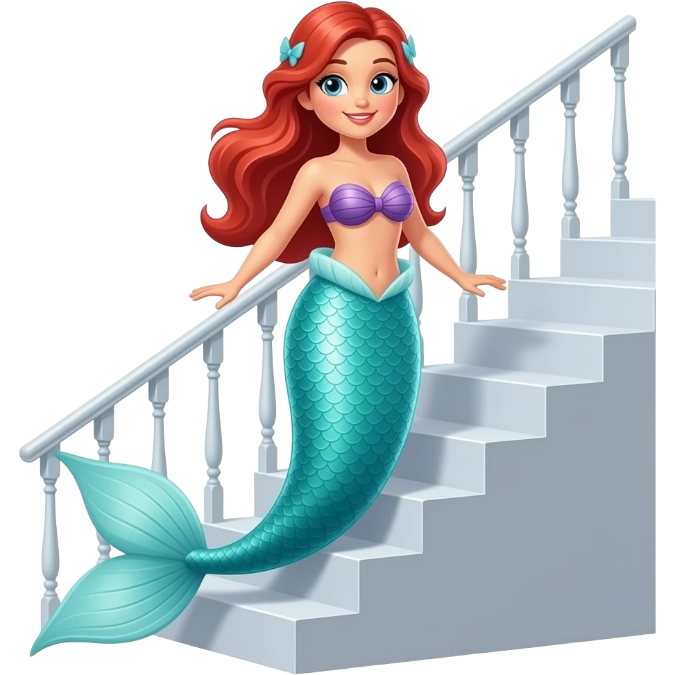 mermaid on a stairs emoji