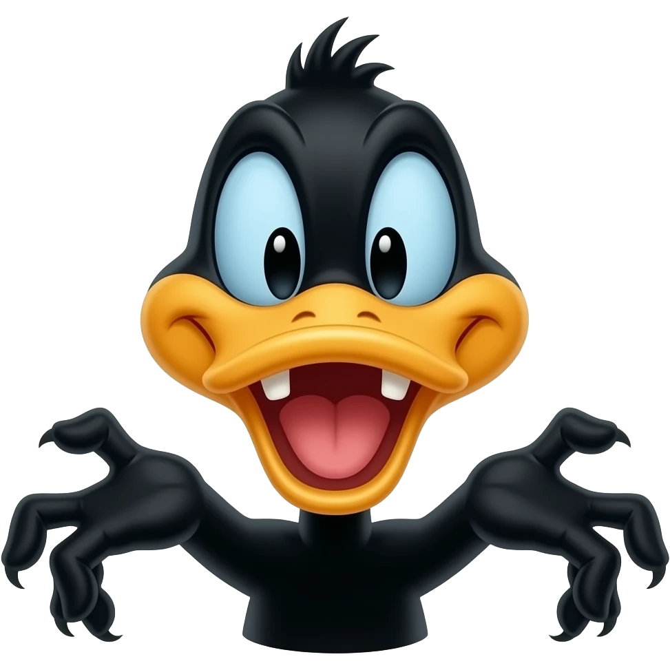 Naughty Daffy Duck plotting something evil emoji