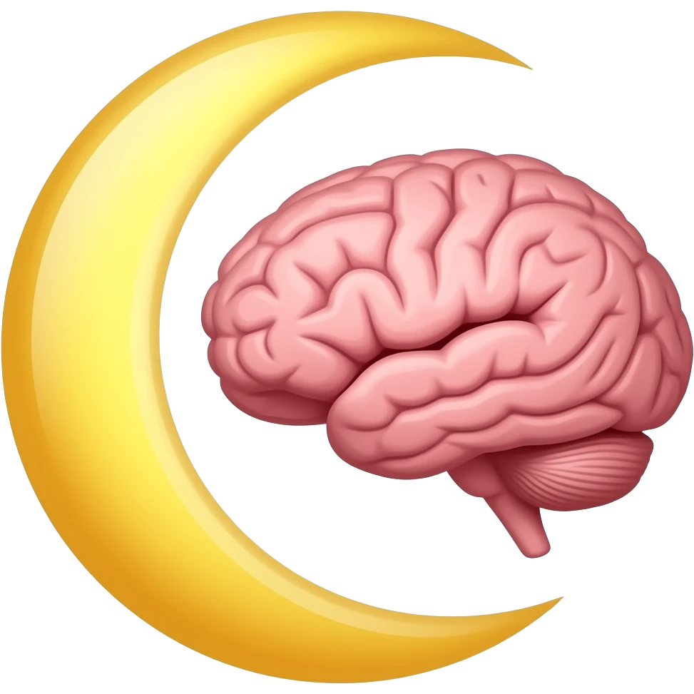 Полумесяц и мозг emoji