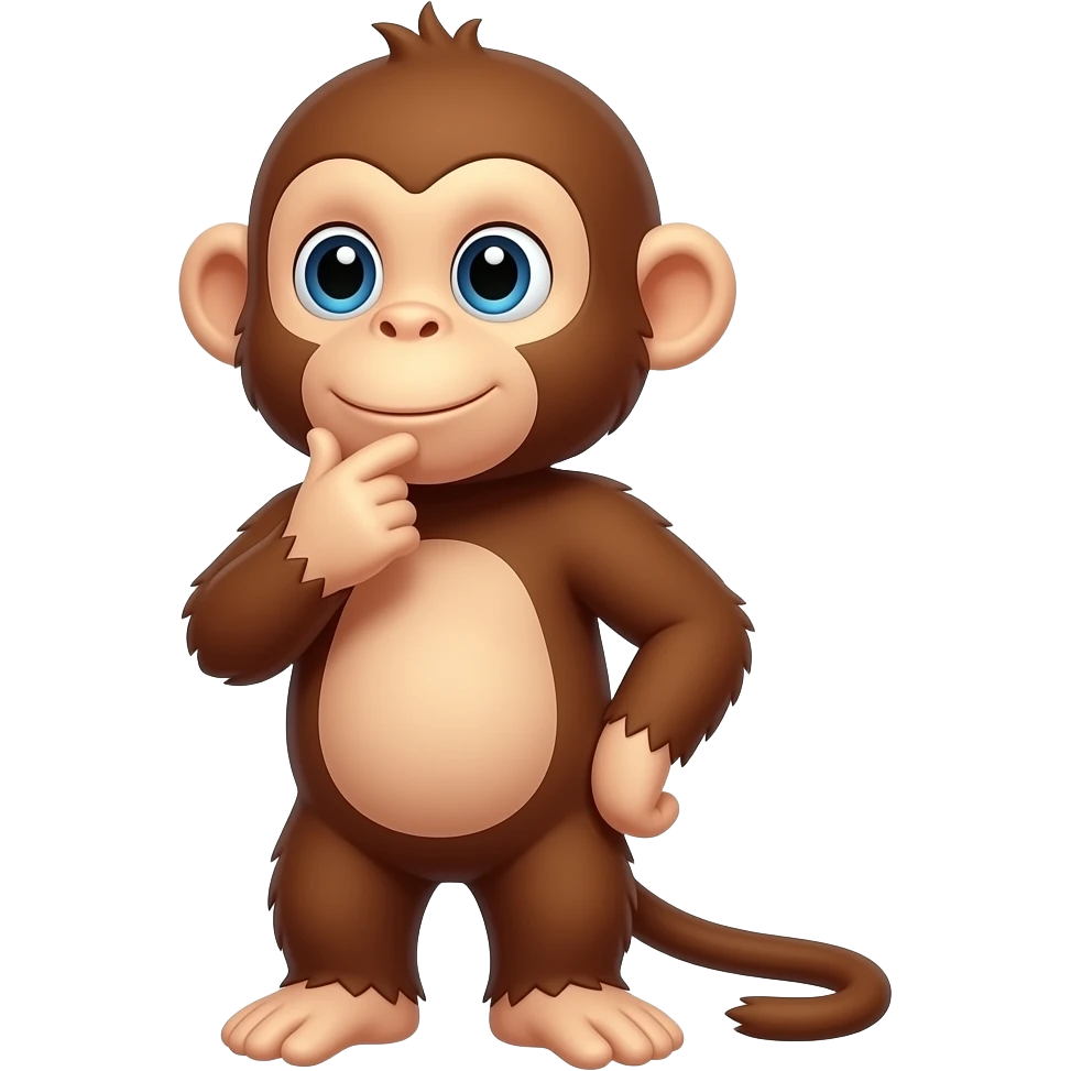 monkey thinking emoji