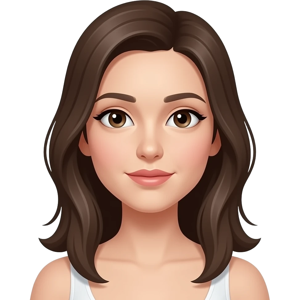 Make her skinnier with her eyes open emoji