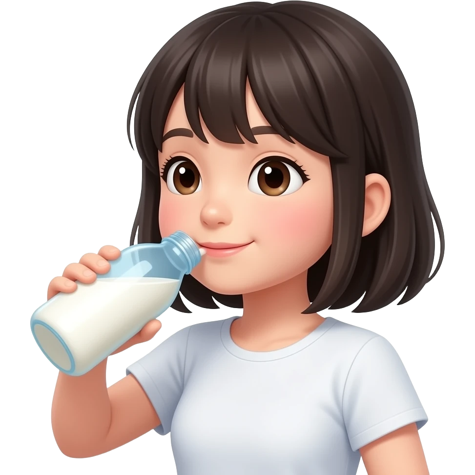 Япония девочка бутылочка молоко пить emoji