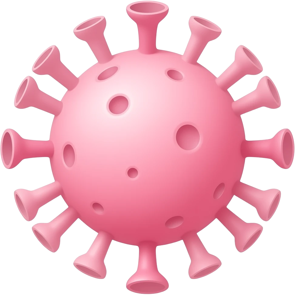 PASTEL pink VIRUS emoji