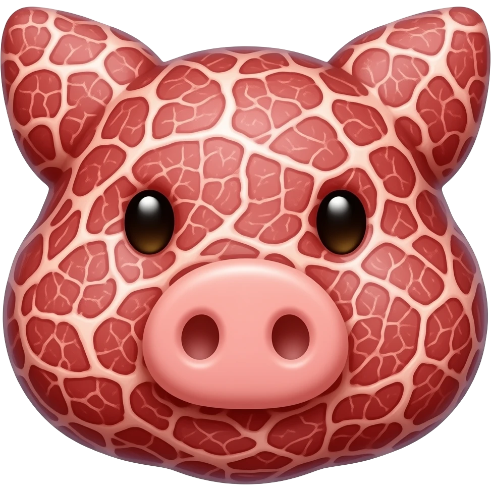 hackfleisch in form eines schweinekopfes emoji