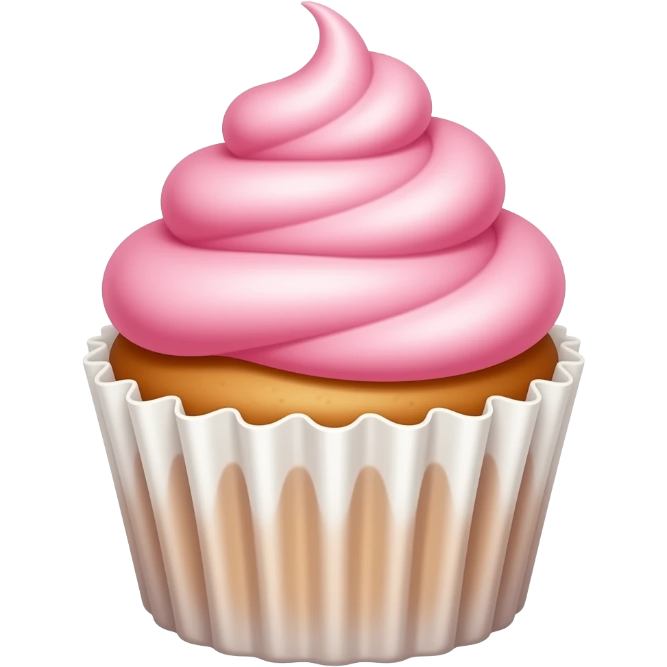 Cupcake with pink icing emoji